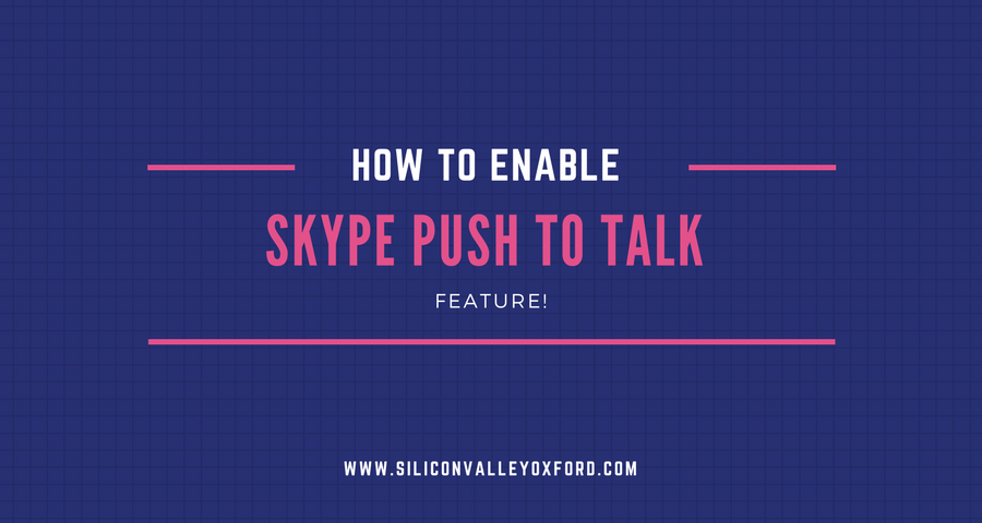 enable push to talk on skype for mac