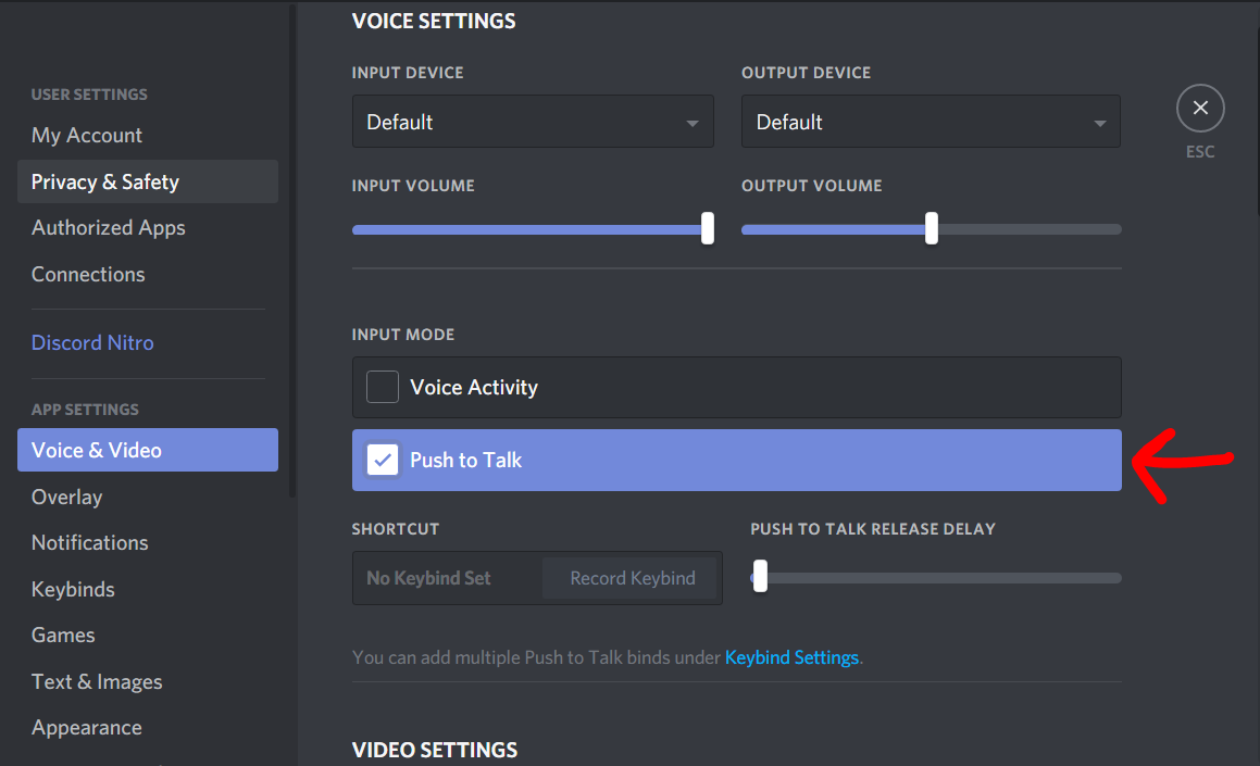 best button for push to talk discord